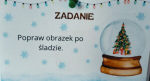 Tekst zadania: popraw obrazek po śladzie